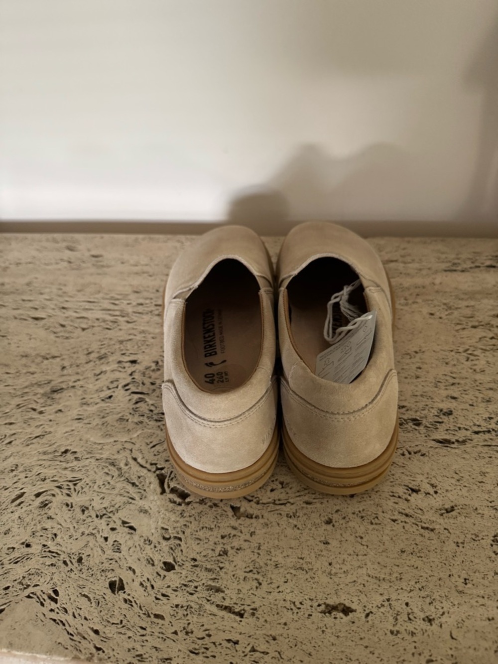Birkenstock Oswego sandcastle suede with tan sole. Size EU40. MSRP $149.95 - Picture 10 of 16